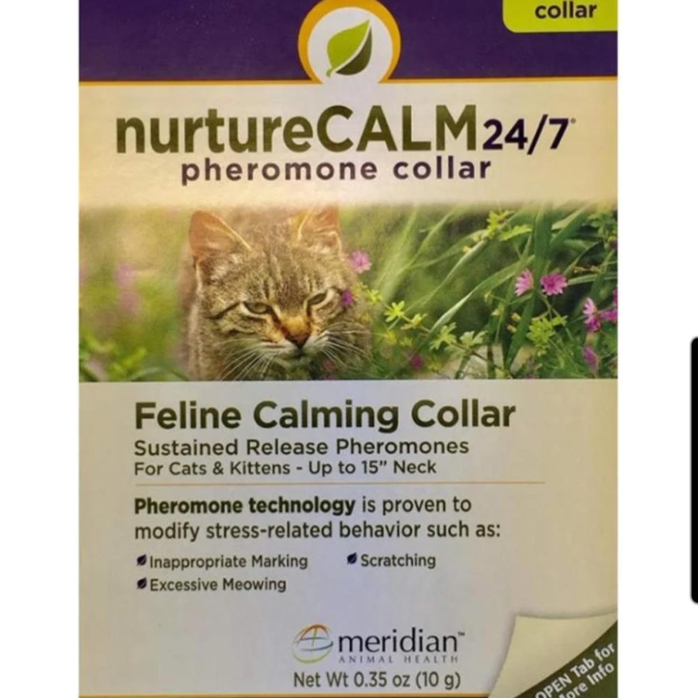 NurtureCALM 24/7 Feline Calming Pheromone Collar (Upto 15" Neck)